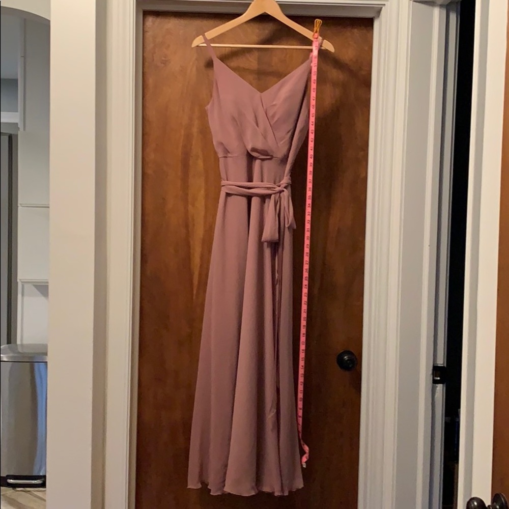 Dessy sienna lux chiffon bridesmaid dress